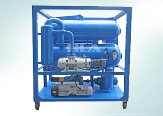 Elektrische koudstaal 9000L transformator oliefiltratie machine met dubbele vacuümpompen voor 0-80C temperatuur