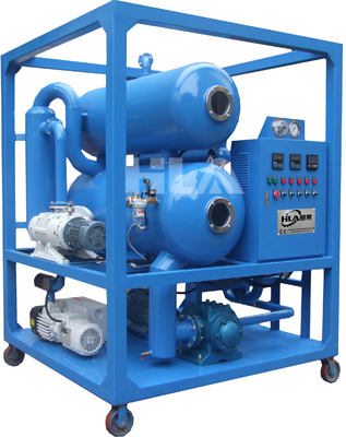 Elektrische koudstaal 9000L transformator oliefiltratie machine met dubbele vacuümpompen voor 0-80C temperatuur
